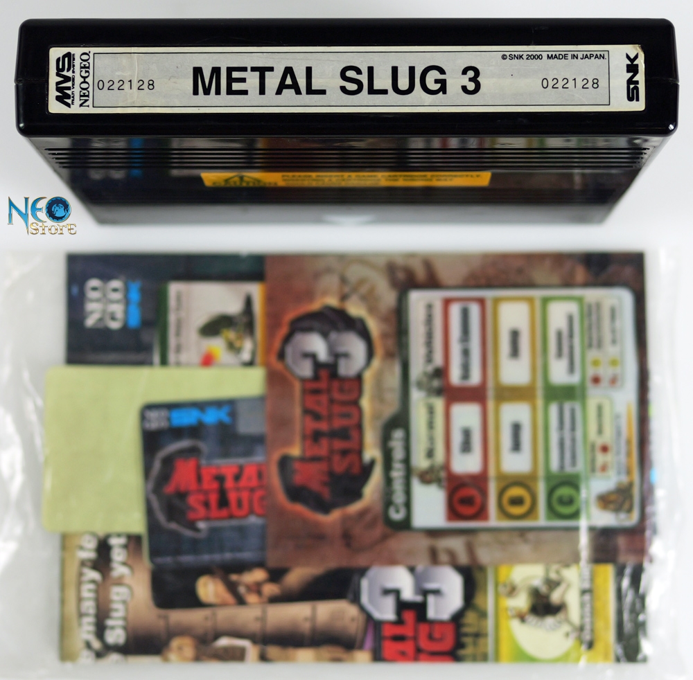 Metal Slug 3 English MVS cartridge (holographic) + art pack