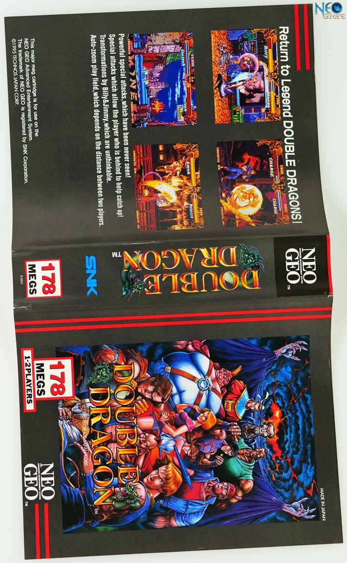 Double Dragon - Neo Geo US/Euro English Version complete NCI version see  Descrip